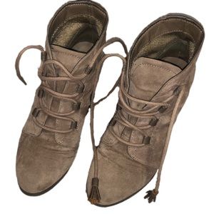 Madden Girl Lace Up Suede Booties